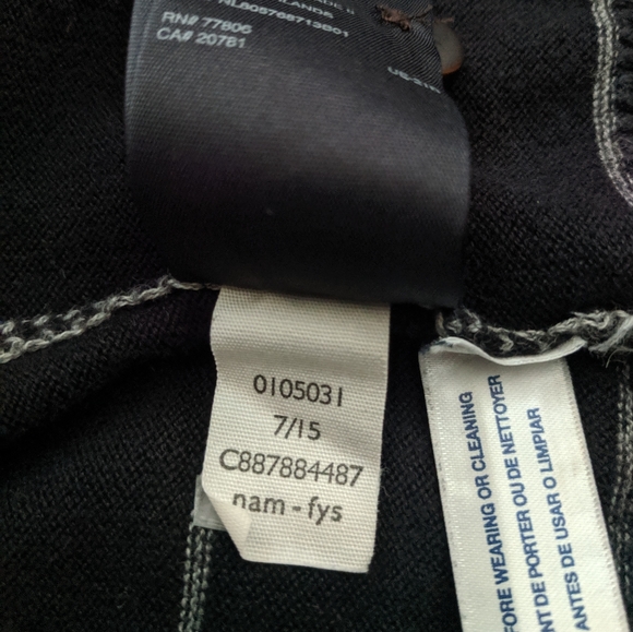 Tommy Hilfiger Navy Striped Button Up Sweater XXL - Picture 7 of 7